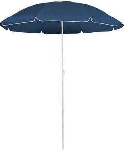 vidaXL - Parasol - met - stalen - paal - 180 - cm - blauw