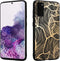 iMoshion Hoesje Geschikt voor Samsung Galaxy S20 Hoesje Siliconen - iMoshion Design hoesje - Goud / Zwart / Golden Leaves