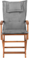 MAUI - Tuinstoel set van 2 - Lichte houtkleur/Grijs - Acaciahout