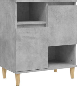 vidaXL - Dressoir - 60x35x70 - cm - bewerkt - hout - betongrijs