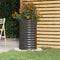 vidaXL - Plantenbak - 40x40x68 - cm - gepoedercoat - staal - antracietkleurig