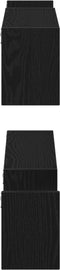 vidaXL - Wandplank - 2 - stuks - Zwart - Eiken - 100x15x70 - cm - Bewerkt - Hout
