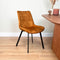 Meubel31 Riva Eetkamerstoel - Set van 2 - Velvet - Gold - 87 cm x 41 cm - 49 cm zithoogte (2 stuks)