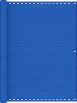 vidaXL - Balkonscherm - 120x500 - cm - HDPE - blauw