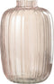 J-Line vaas Strepen - glas - roze - large - 30 cm hoog
