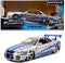 Jada Toys - Fast & Furious 2002 Brians Nissan Skyline GT-R - Zilver - Speelgoedvoertuig