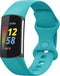 imoshion Siliconen bandje - Geschikt voor Fitbit Charge 6, Charge 5 - Turquoise - L
