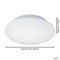 EGLO Bari 1 - Wand/Plafondlamp - 16W LED - Ø350mm - Wit