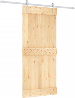 vidaXL - Schuifdeur - met - beslag - 90x210 - cm - massief - grenenhout
