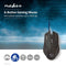 Gaming Muis - Bedraad - 800 / 1200 / 1600 dpi - Instelbare DPI - Aantal knoppen: 6 - Rechtshandig - 1.50 m - LED