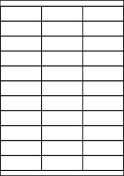 A4 etiketten 70 x 25,4 mm wit 100 vel