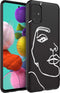 iMoshion Hoesje Geschikt voor Samsung Galaxy A51 Hoesje Siliconen - iMoshion Design hoesje - Wit / Zwart / Line Art Woman White