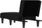 vidaXL - Chaise - longue - stof - zwart