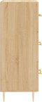 vidaXL - Dressoir - 34,5x34x90 - cm - bewerkt - hout - sonoma - eiken