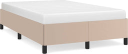 vidaXL - Bedframe - zonder - matras - 120x190 - cm - kunstleer - cappuccinokleurig