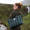 Schoudertas Spey Tote bag Mosgroen (Moss Green) - Groot - Ritssluiting - Harris Tweed - Glen Appin of Scotland