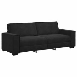 vidaXL - Driezitsbank - 180 - cm - fluweel - zwart