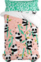 Dekbedovertrek set HappyFriday Moshi Moshi Panda Garden Roze Bed van 80/90 2 Onderdelen