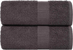 vidaXL - Washandjes - 2 - st - 15x21 - cm - 360 - g/m² - 100% - katoen - antracietkleurig