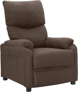 vidaXL Fauteuil verstelbaar stof taupe