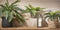 Varen kunstplant/kamerplant groen H40 cm x D36 cm - Kunstplanten/nepplanten