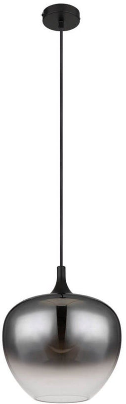 Globo Maxy - hanglamp - zwart smoke glas - Ø 29cm - E27 - 15548H1