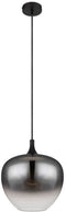 Globo Maxy - hanglamp - zwart smoke glas - Ø 29cm - E27 - 15548H1