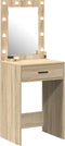 vidaXL - Kaptafel - met - LED-verlichting - - - Sonoma - Eik - 50x41x135 - cm