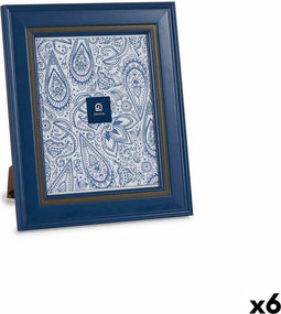 Fotolijsten Kristal Blauw Plastic (6 Stuks) (2 x 33 x 28 cm)