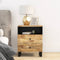 vidaXL - Nachtkastje - 50x33x62 - cm - massief - mangohout - en - bewerkt - hout
