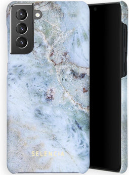 Selencia Hoesje Geschikt voor Samsung Galaxy S21 Plus Hoesje - Selencia Maya Fashion Backcover - blauw