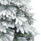 Moderne Kunststof Scharnierende Kerstboom Sneeuw Bedekt Wit