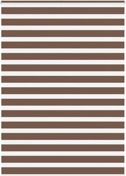 vidaXL - Zebra - rolgordijn - 160x230 - cm - stofbreedte - 155,9cm - polyester - bruin