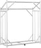 vidaXL - Haardhoutrek - met - regenhoes - 100,5x40,5x110,5 - cm - staal
