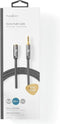 Stereo-Audiokabel - 3,5 mm Male - 3,5 mm Female - Verguld - 3.00 m - Rond - Grijs / Gun Metal Grijs - Cover Window Box