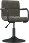 vidaXL - Eetkamerstoelen - draaibaar - 2 - st - fluweel - donkergrijs