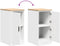 vidaXL - Garagekast - 40x51x85 - cm - massief - grenenhout - wit