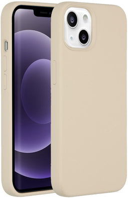 Accezz iPhone 13 - Liquid Silicone Backcover - Schokabsorberend - Beige