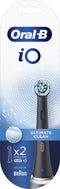 Oral-B iO Ultimate Clean - Opzetborstels - Verwijdert tot 100% tandplak - Zwart (2 stuks)
