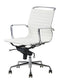 Feel Furniture - Luxe design bureaustoel van 100% rundleer - Lage rugleuning - Wit