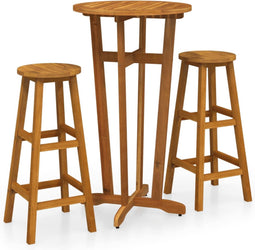 vidaXL - 3-delige - Barset - massief - acaciahout
