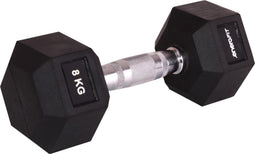 Hex dumbbell 8 kg - Rubber - Hexagonaal