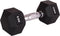 Hex dumbbell 8 kg - Rubber - Hexagonaal