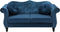 SKIEN - Chesterfield bank - Marineblauw - Fluweel