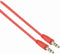 Stereo-Audiokabel | 3,5 mm Male | 3,5 mm Male | Vernikkeld | 1.00 m | Rond | Rood | Polybag