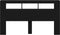 vidaXL - Opberghoofdbord - met - LED-verlichting - Zwart - Eiken - 180x18,5x103,5 - cm