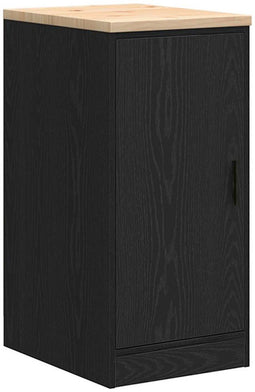 vidaXL - Garagekast - 40x51x85 - cm - massief - grenenhout - zwart