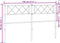 vidaXL - Hoofdbord - 140 - cm - metaal - zwart
