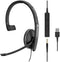 Sennheiser SC 135 - Headset - USB aansluiting 3.5mm jack flexibele microfoon arm - Zwart