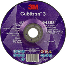 Cubitron 94888 Cubitron™ 3 Cut and Grind Afbraamschijf Diameter 150 mm Boordiameter 22.23 mm 10 stuk(s)